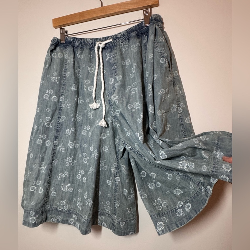 Free People We The Free Distant Lover Printed Culottes NWT Size Small Color: Sky - Picture 8 of 12